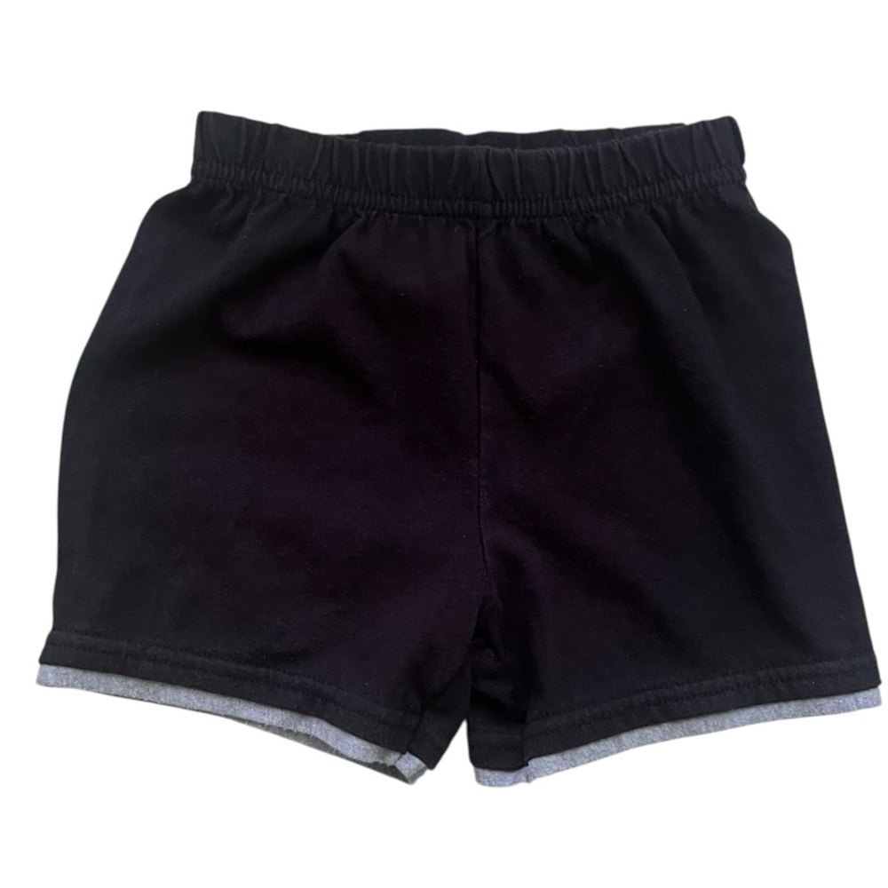Garanimals casual play sports black shorts Boys 18 M pullon elastic waist string